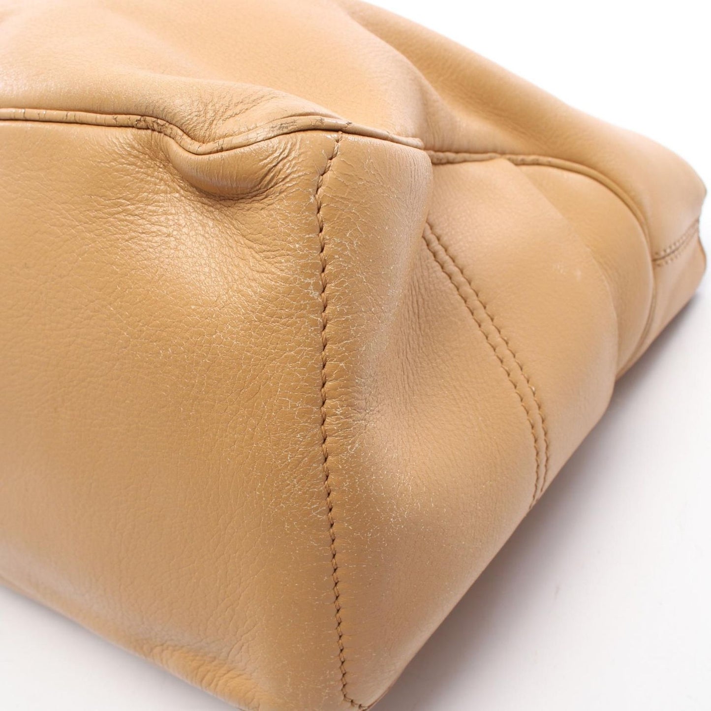 Celine Handbag Boogie Bag Beige Leather — view 6