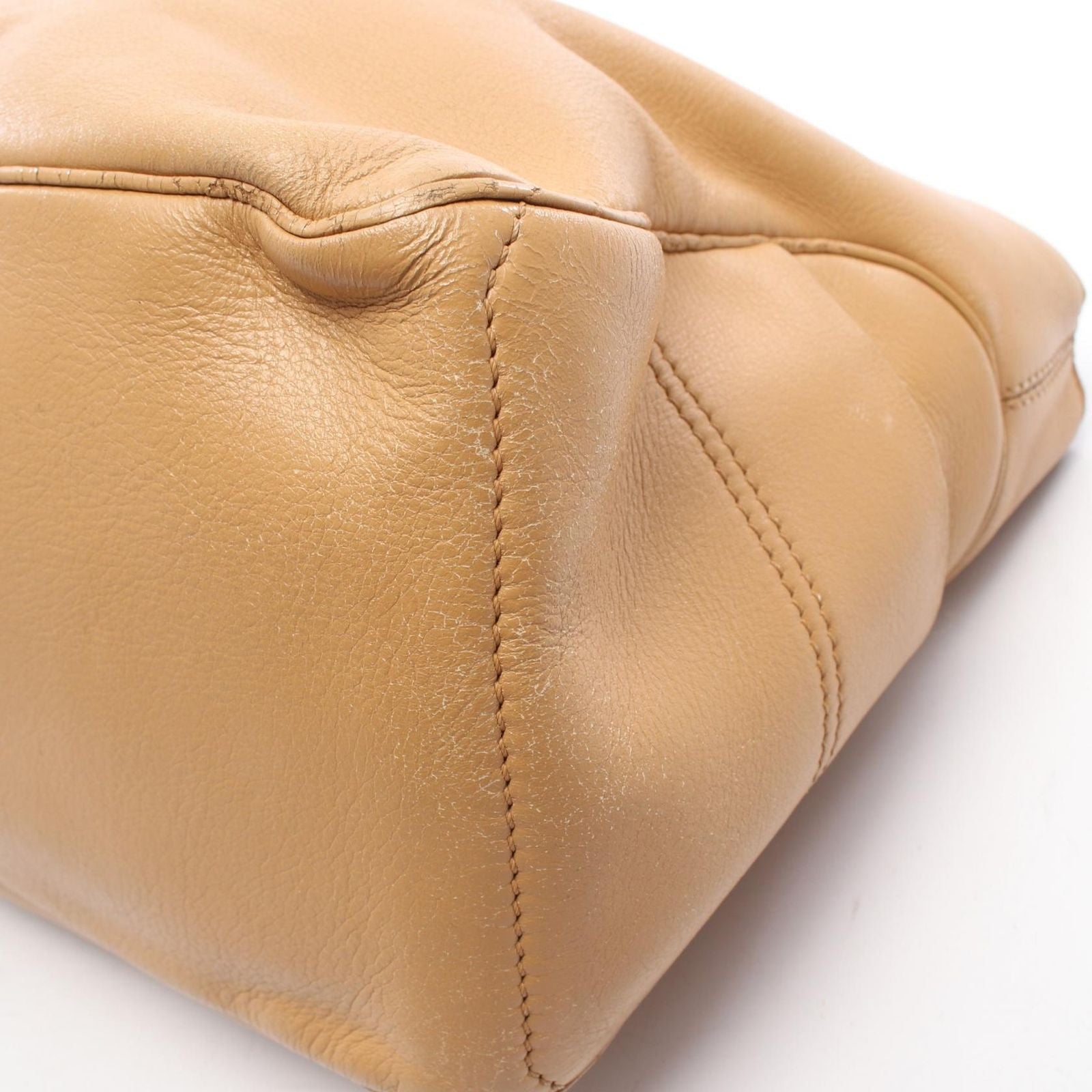 Celine Handbag Boogie Bag Beige Leather — view 6