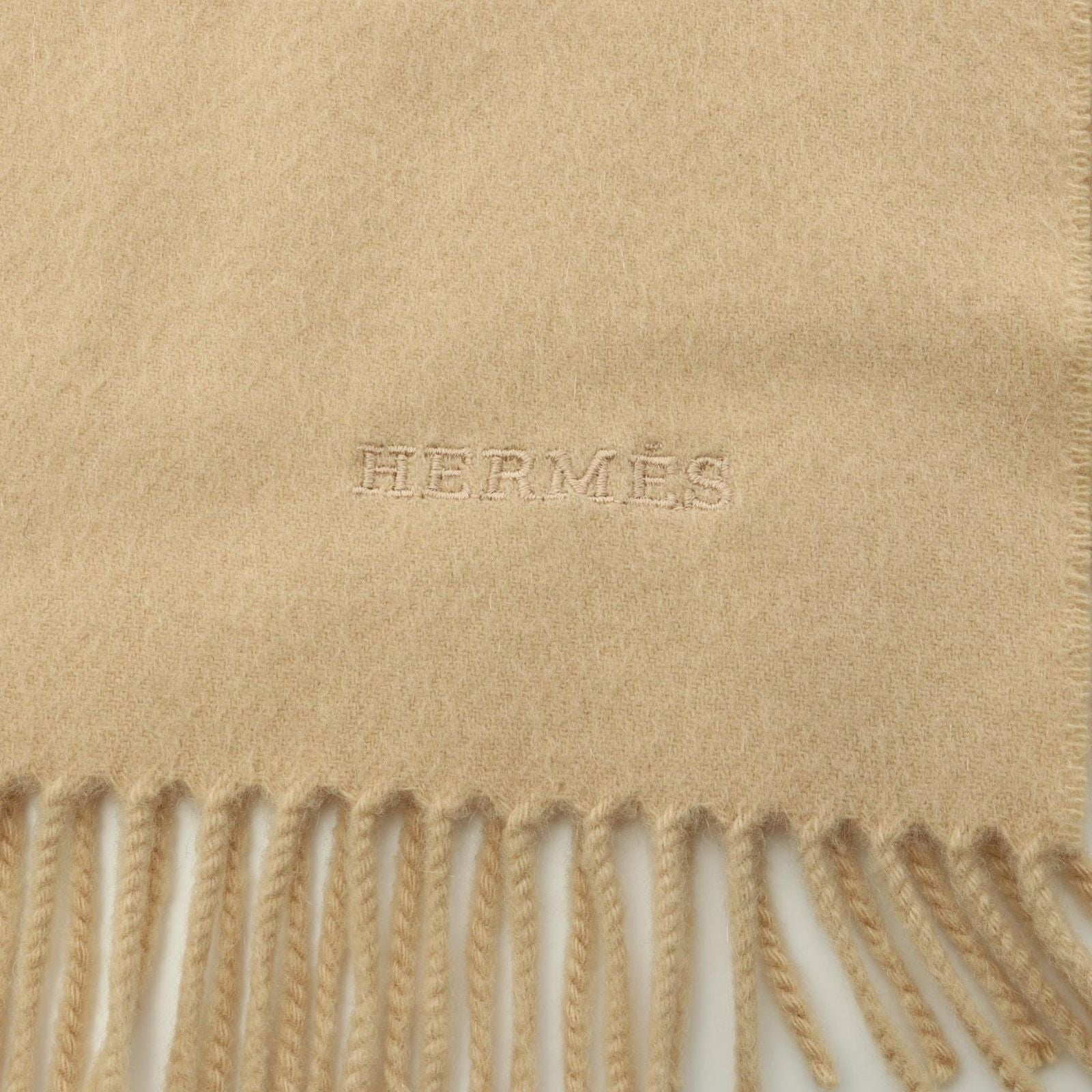 Hermes Shawl Logo Embroidery Large Scarf — view 5