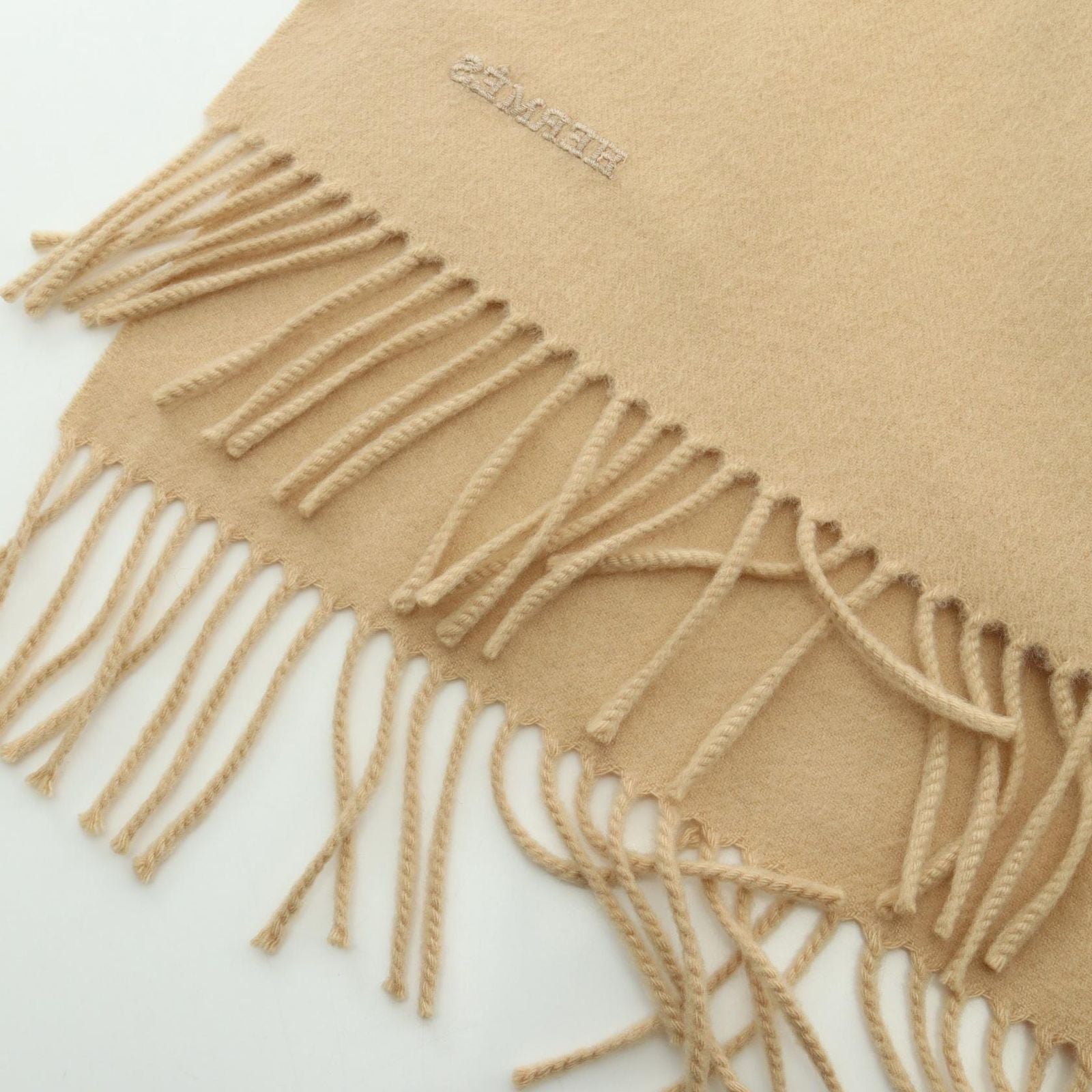 Hermes Shawl Logo Embroidery Large Scarf — view 4