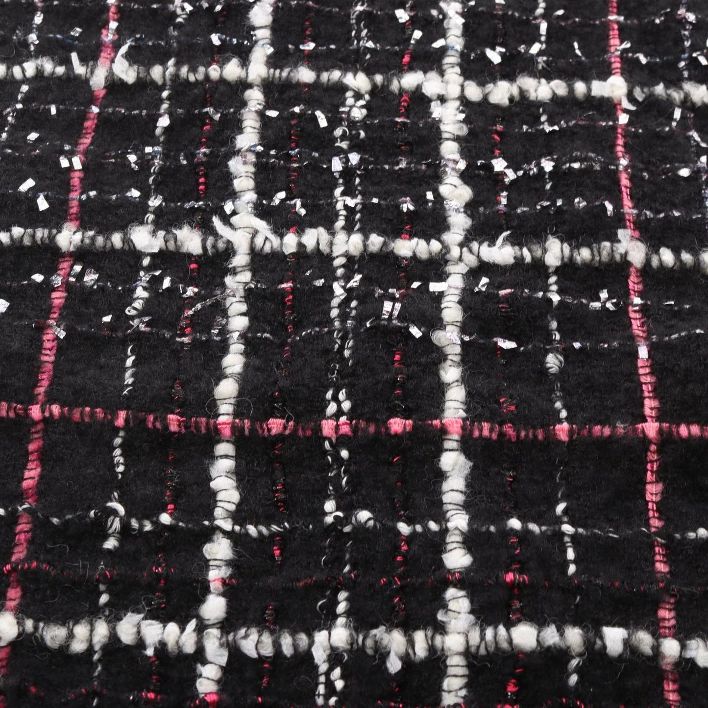 Chanel Shawl CC Logo Tweed Wool Scarf — view 6