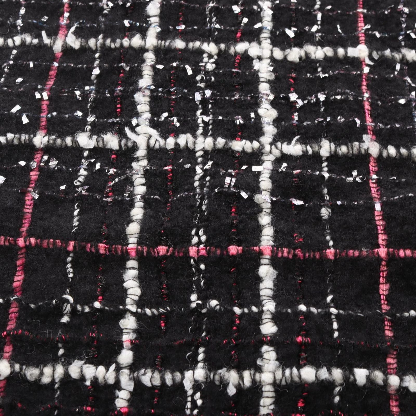Chanel Shawl CC Logo Tweed Wool Scarf — view 6