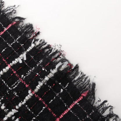 Chanel Shawl CC Logo Tweed Wool Scarf — view 7
