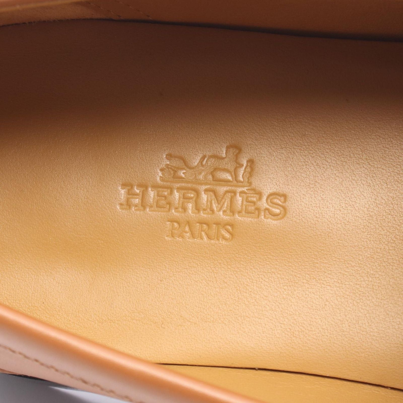 Hermes Loafers Moccasin Impact Camel Leather — view 5