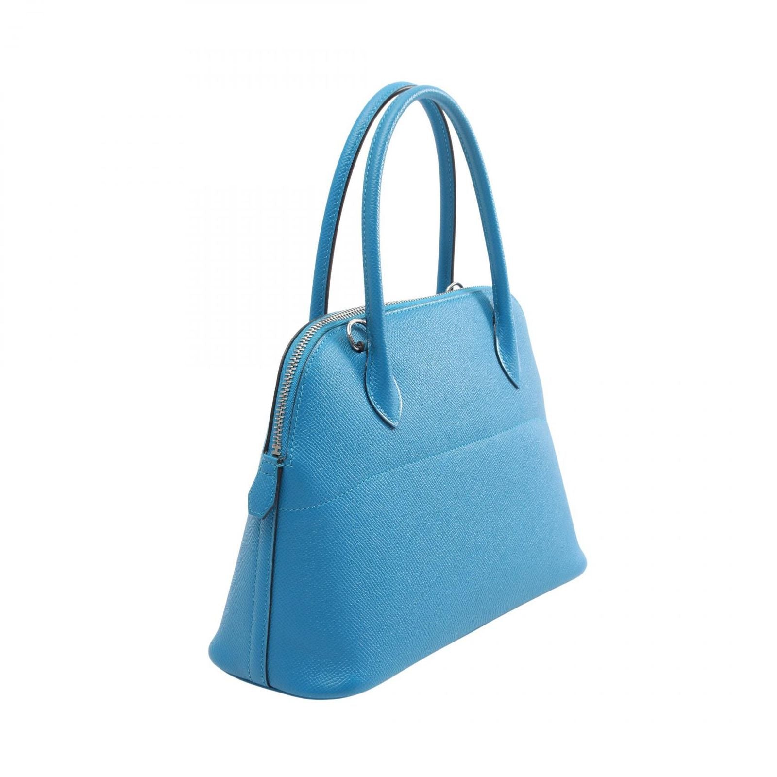 Hermes Handbag Bolide 27 2-Way Blue Zanzibar Leather — view 2