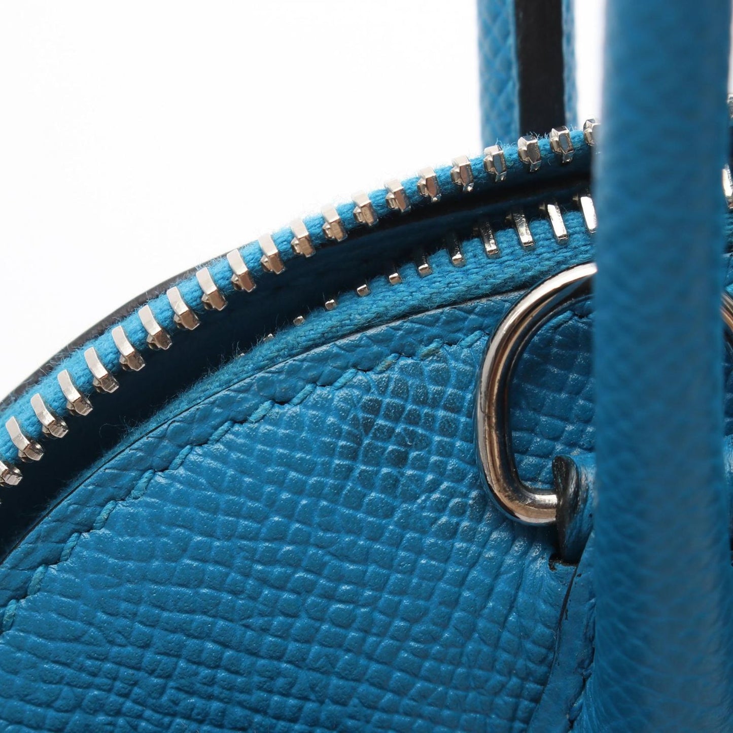 Hermes Handbag Bolide 27 2-Way Blue Zanzibar Leather — view 7