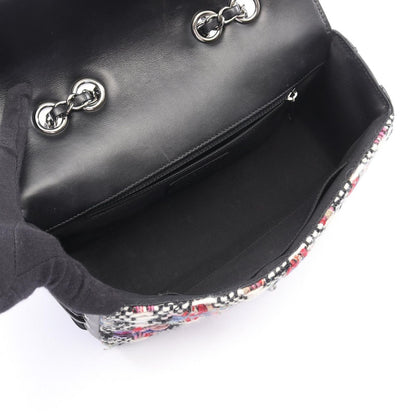 Chanel Shoulder Bag Quilted Black Multi Fabric Lambskin Chain — view 3