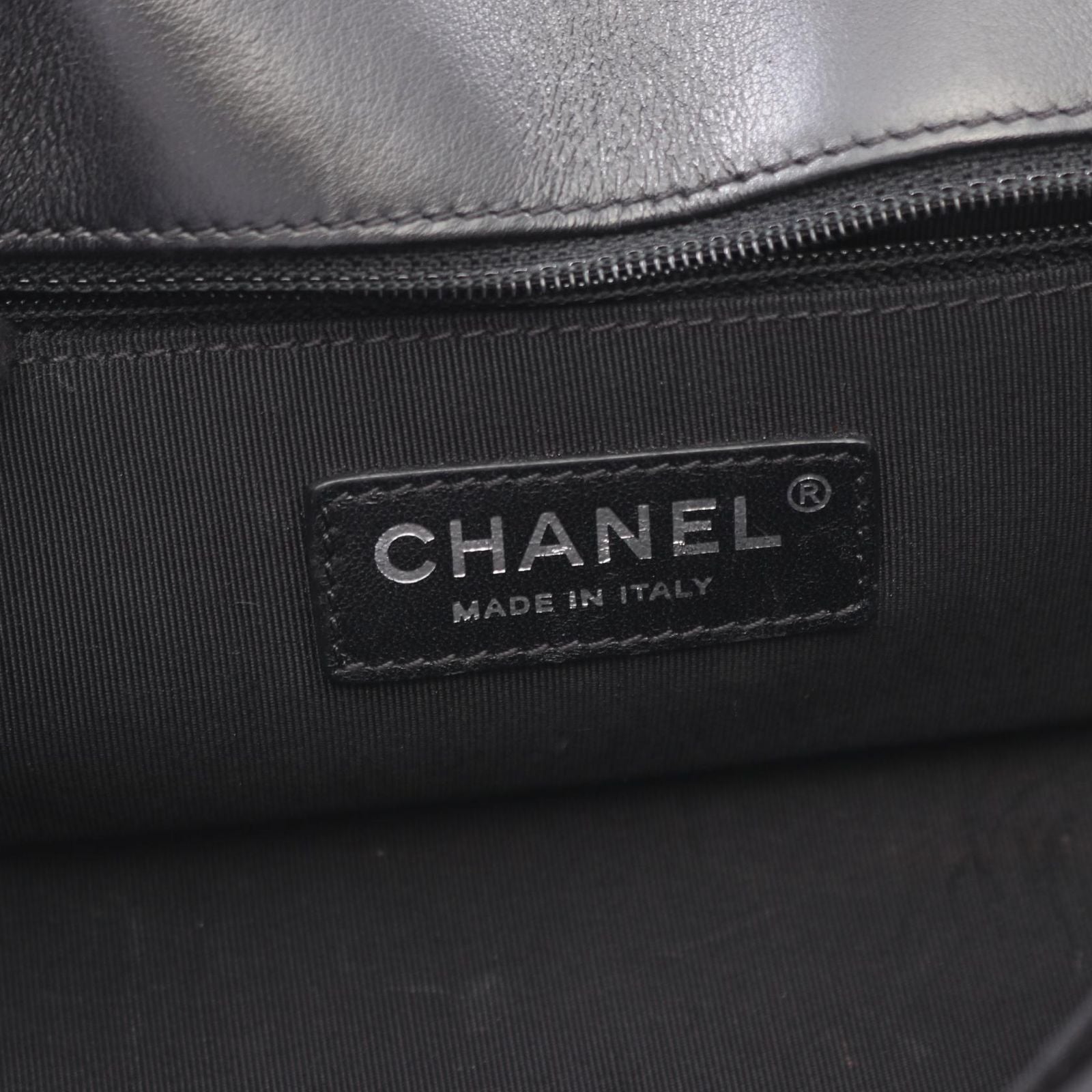 Chanel Shoulder Bag Quilted Black Multi Fabric Lambskin Chain — view 4