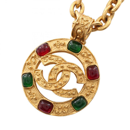 Chanel Necklace CC Logo Gripoix Long
