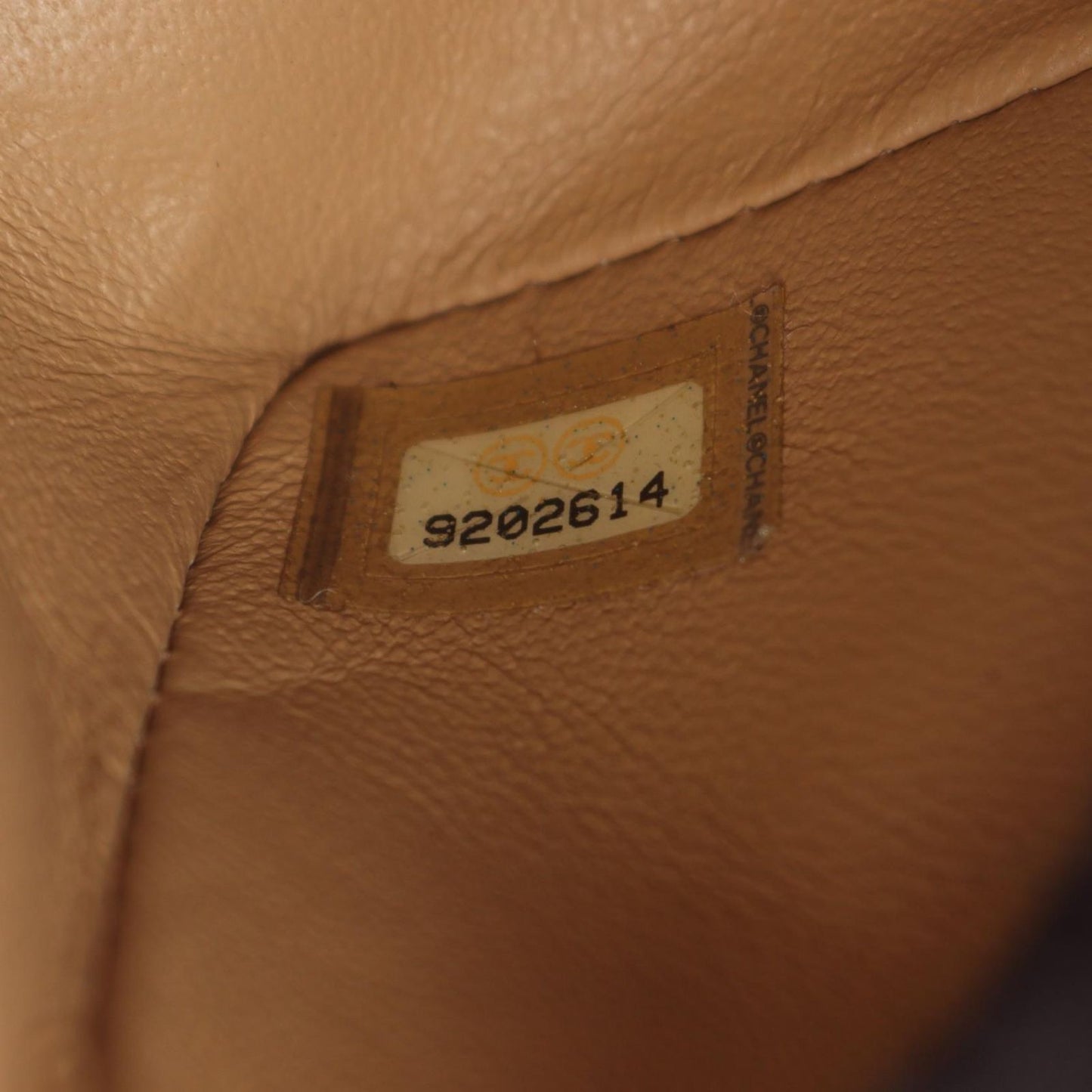 Chanel Shoulder Bag Mini Quilted Beige Caviar Leather Chain — view 5