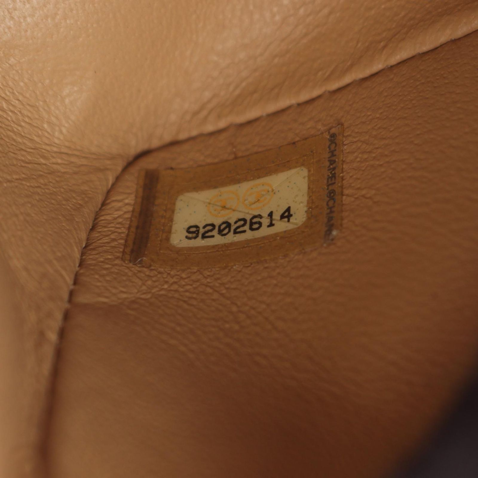 Chanel Shoulder Bag Mini Quilted Beige Caviar Leather Chain — view 5