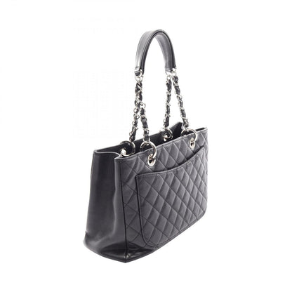 Chanel Tote Quilted Grand Shopping GST Black Caviar Leather Chain — view 2