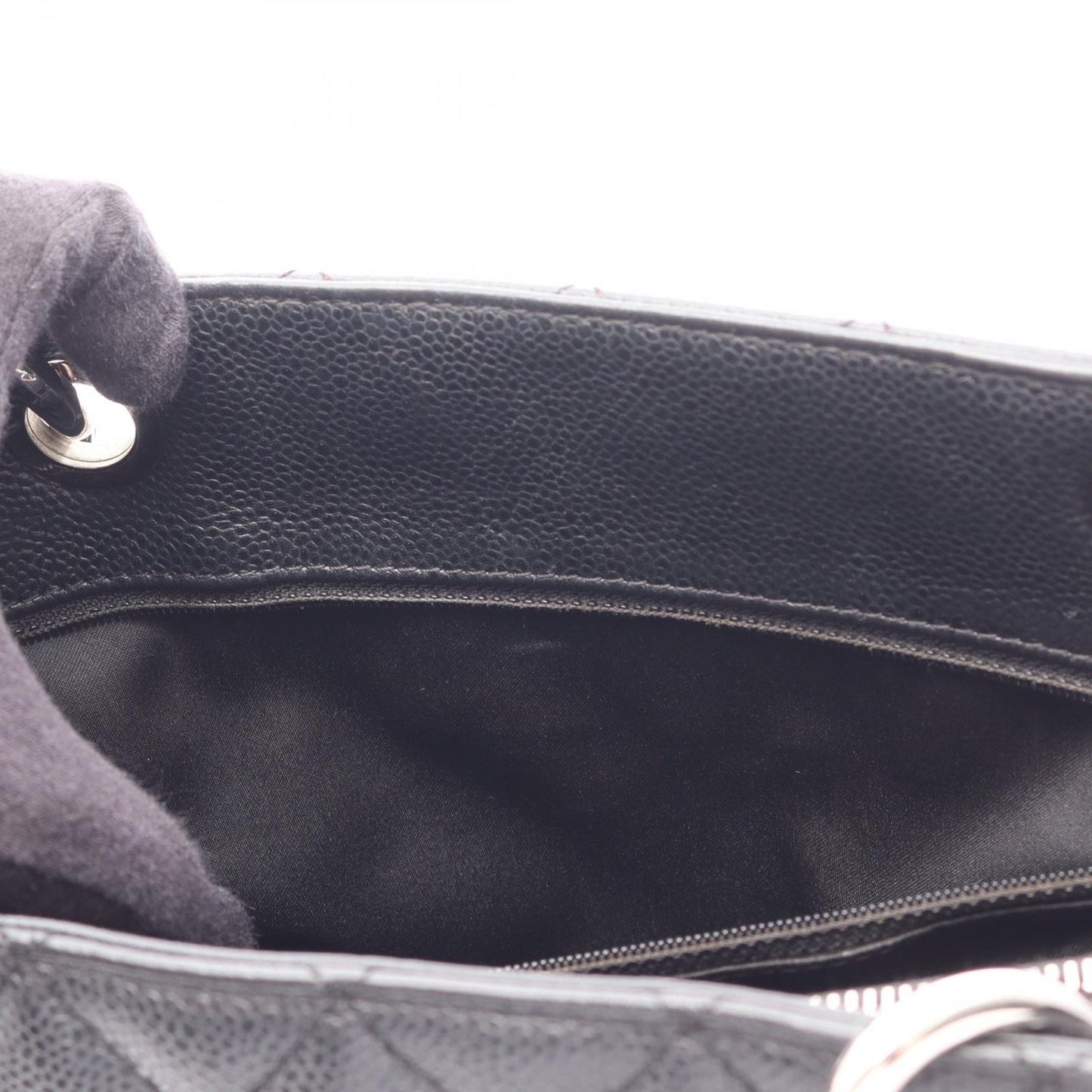 Chanel Tote Quilted Grand Shopping GST Black Caviar Leather Chain — view 7