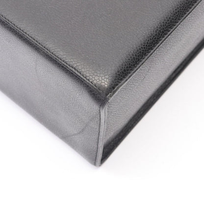 Chanel Handbag Bicolor CC Logo 2-Way Black Caviar Leather CC Vanity Chain — view 8