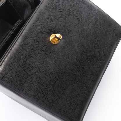 Chanel Handbag Bicolor CC Logo 2-Way Black Caviar Leather CC Vanity Chain — view 7