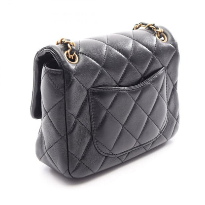 Chanel Shoulder Bag Quilted Mini Black Lambskin Mini Chain — view 2