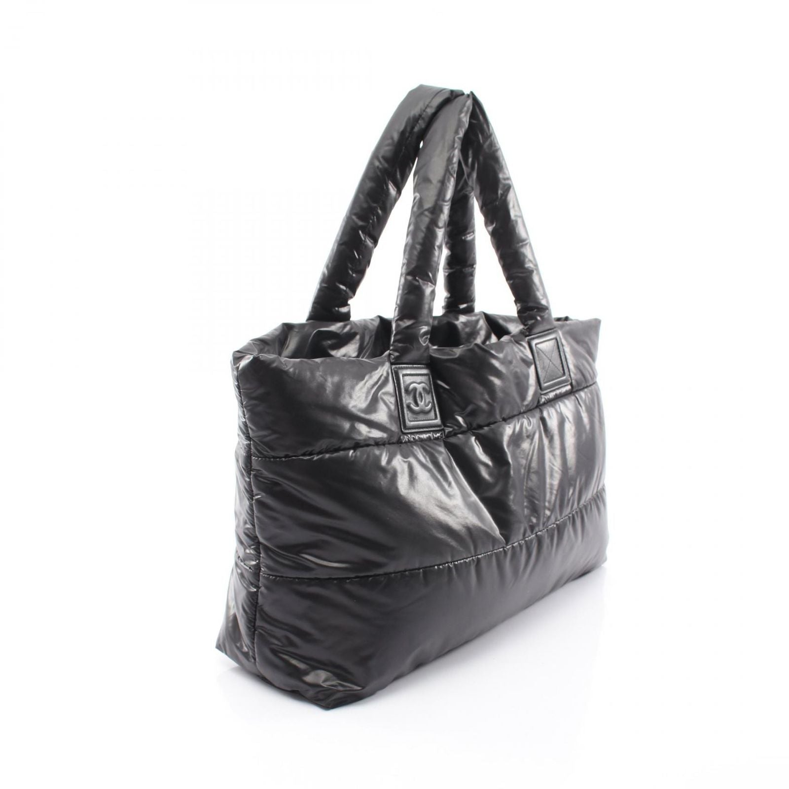 Chanel Tote Coco Cocoon Black Nylon Leather — view 2