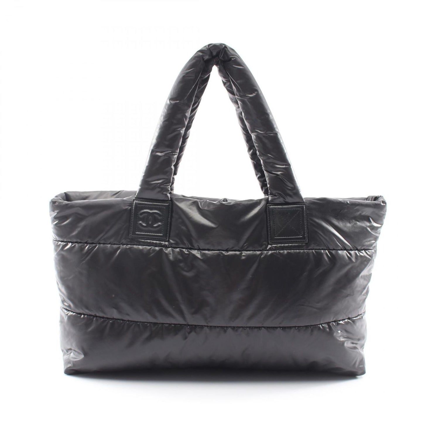 Chanel Tote Coco Cocoon Black Nylon Leather