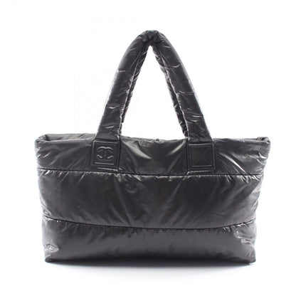 Chanel Tote Coco Cocoon Black Nylon Leather
