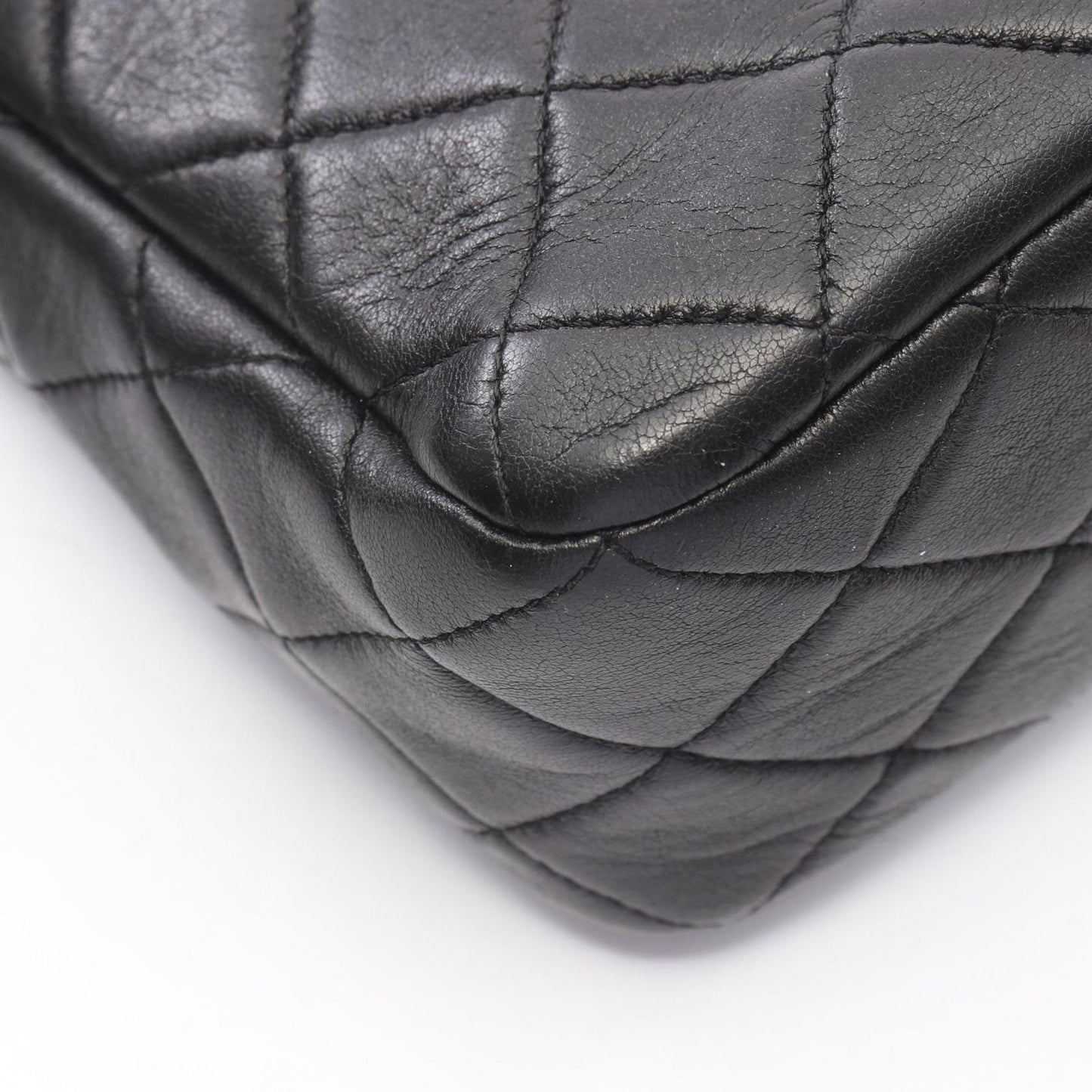 Chanel Shoulder Bag Quilted Small Hobo Black Lambskin Chain — view 6