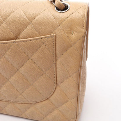 Chanel Shoulder Bag Big Quilted 30 Classic Large Double Flap Beige Caviar — view 6