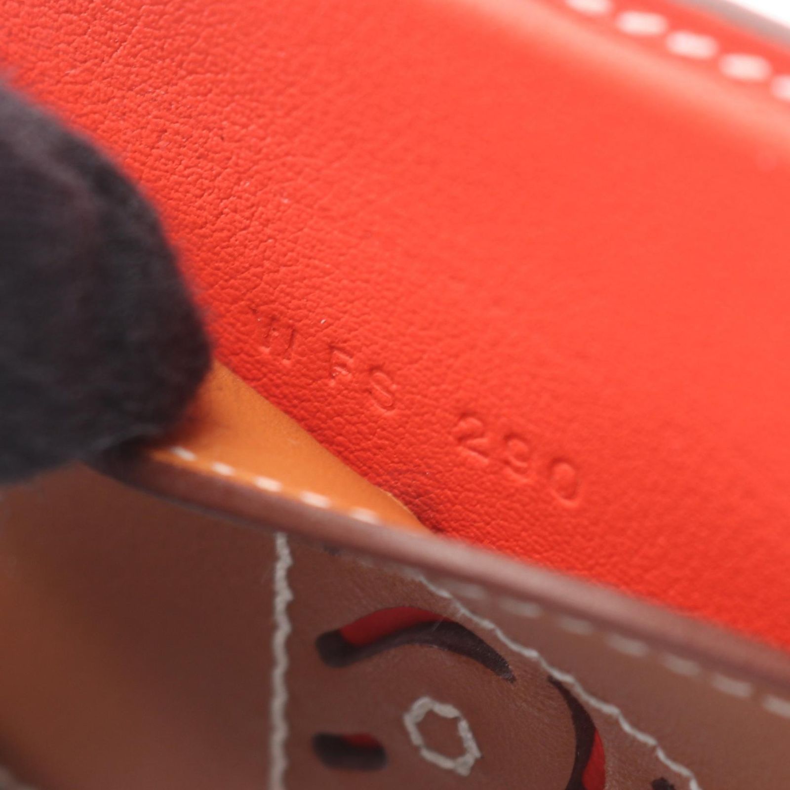 Hermes Card Case Magsafe Eman Zebra Orange Field Gold Leather — view 5