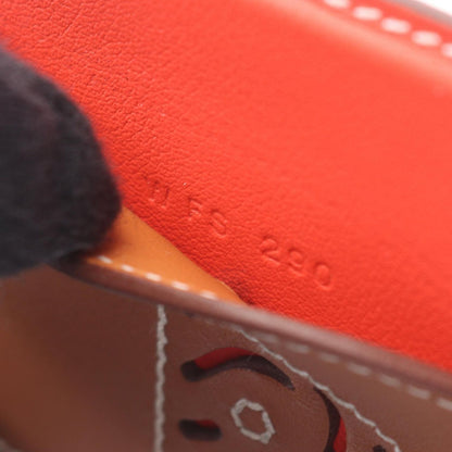 Hermes Card Case Magsafe Eman Zebra Orange Field Gold Leather — view 5