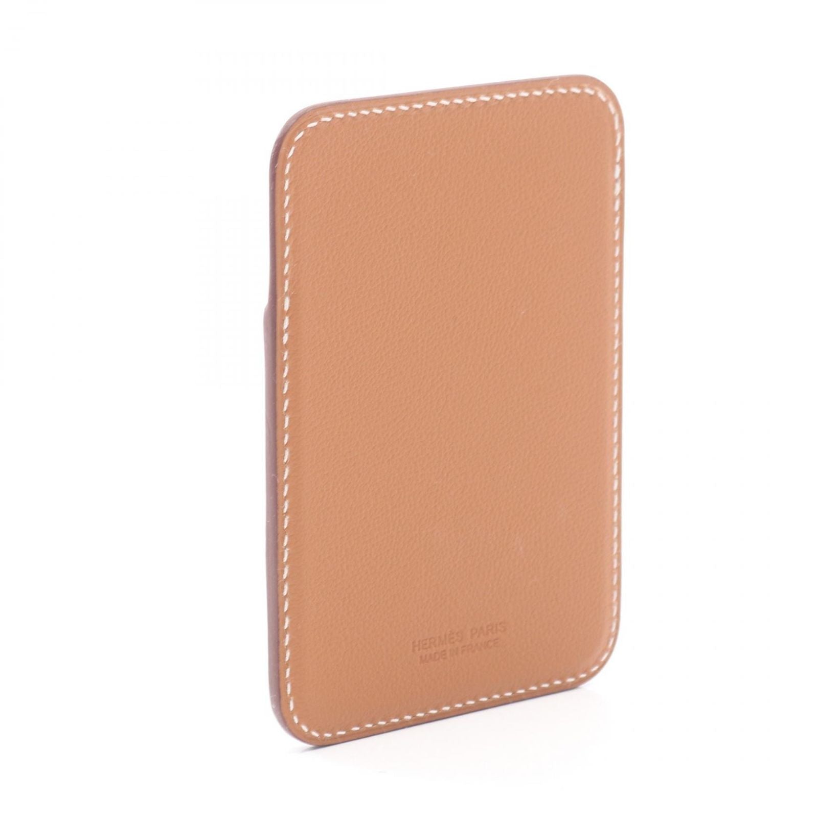 Hermes Card Case Magsafe Eman Zebra Orange Field Gold Leather — view 2