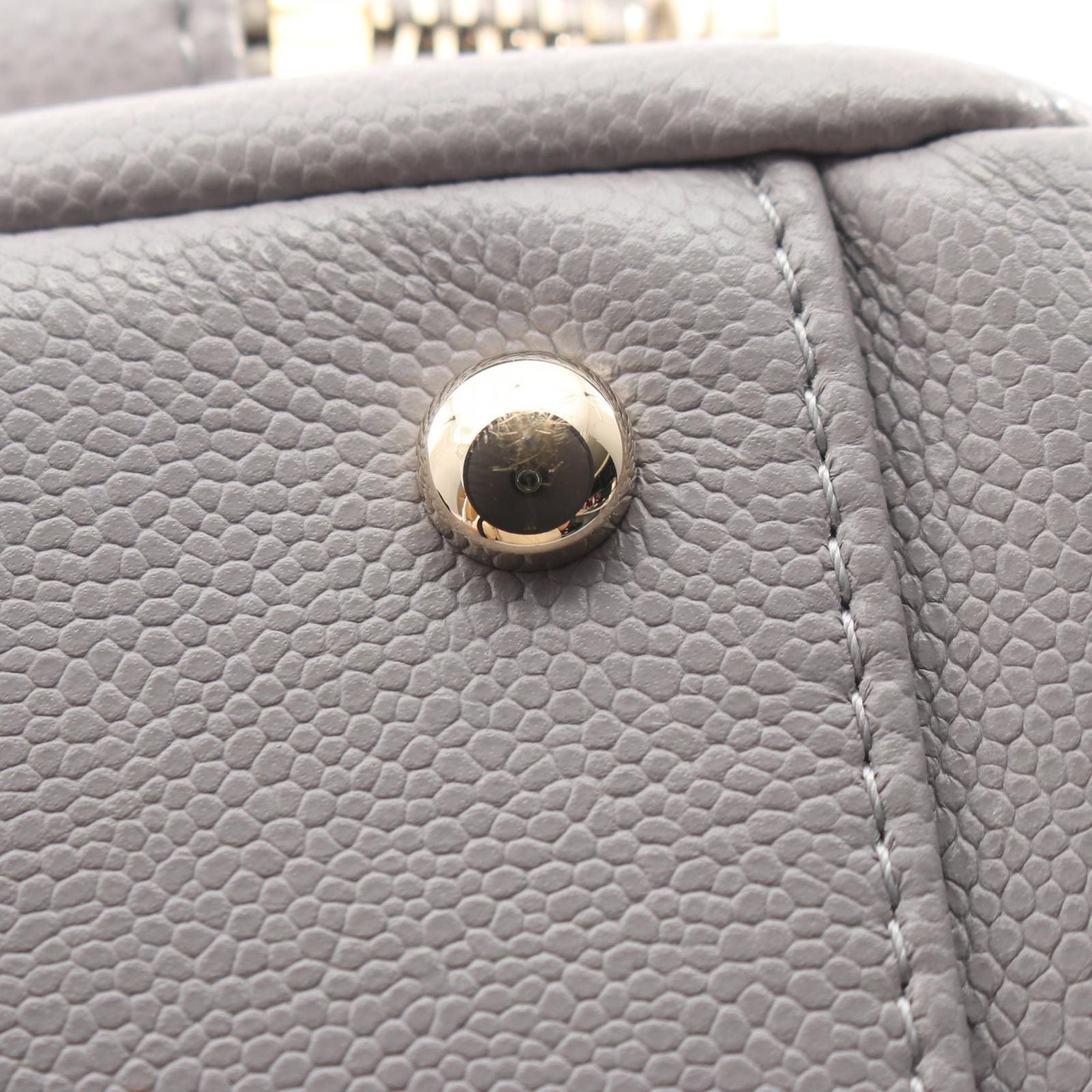 Chanel Shoulder Bag Business Affinity Quilted 2-Way Light Gray Caviar Leather — view 7