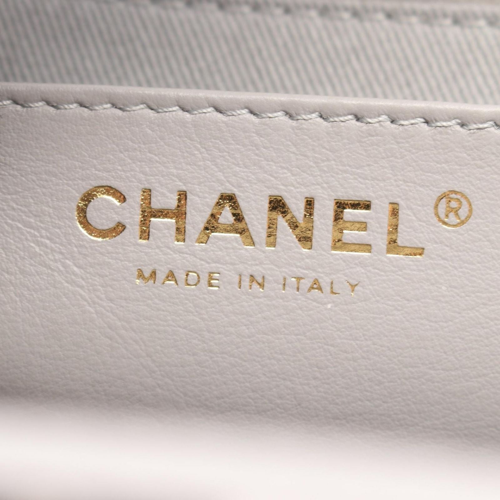 Chanel Shoulder Bag Business Affinity Quilted 2-Way Light Gray Caviar Leather — view 4