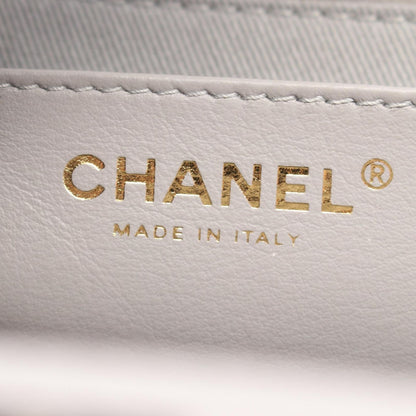 Chanel Shoulder Bag Business Affinity Quilted 2-Way Light Gray Caviar Leather — view 4