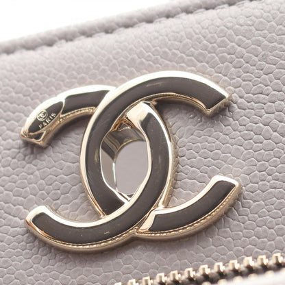 Chanel Shoulder Bag Business Affinity Quilted 2-Way Light Gray Caviar Leather — view 9