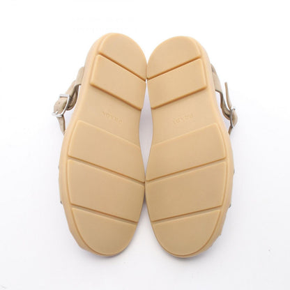 Prada Sandals Triangle Logo Fisherman Beige Suede — view 4