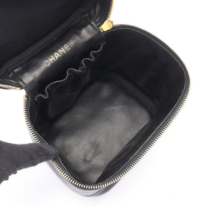 Chanel Handbag CC Logo Black Caviar Leather CC Heightshape Vanity — view 3