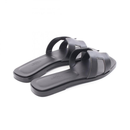 Hermes Sandals Oran Black Leather — view 2
