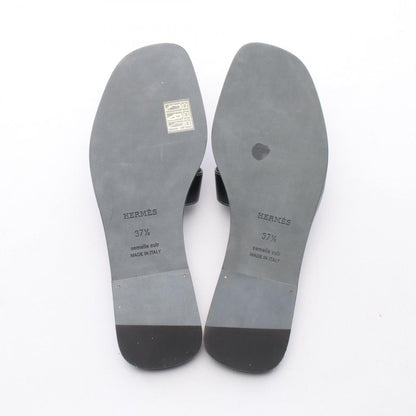 Hermes Sandals Oran Black Leather — view 4