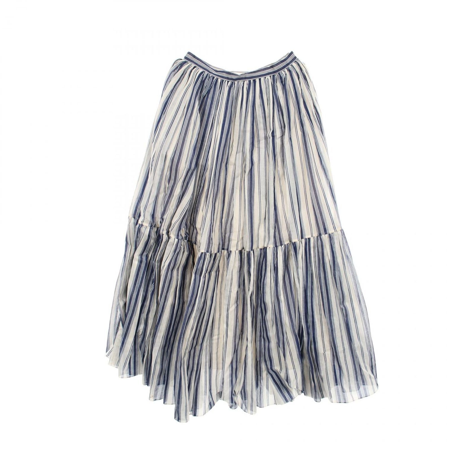 Dior Skirt Stripe Navy Cotton