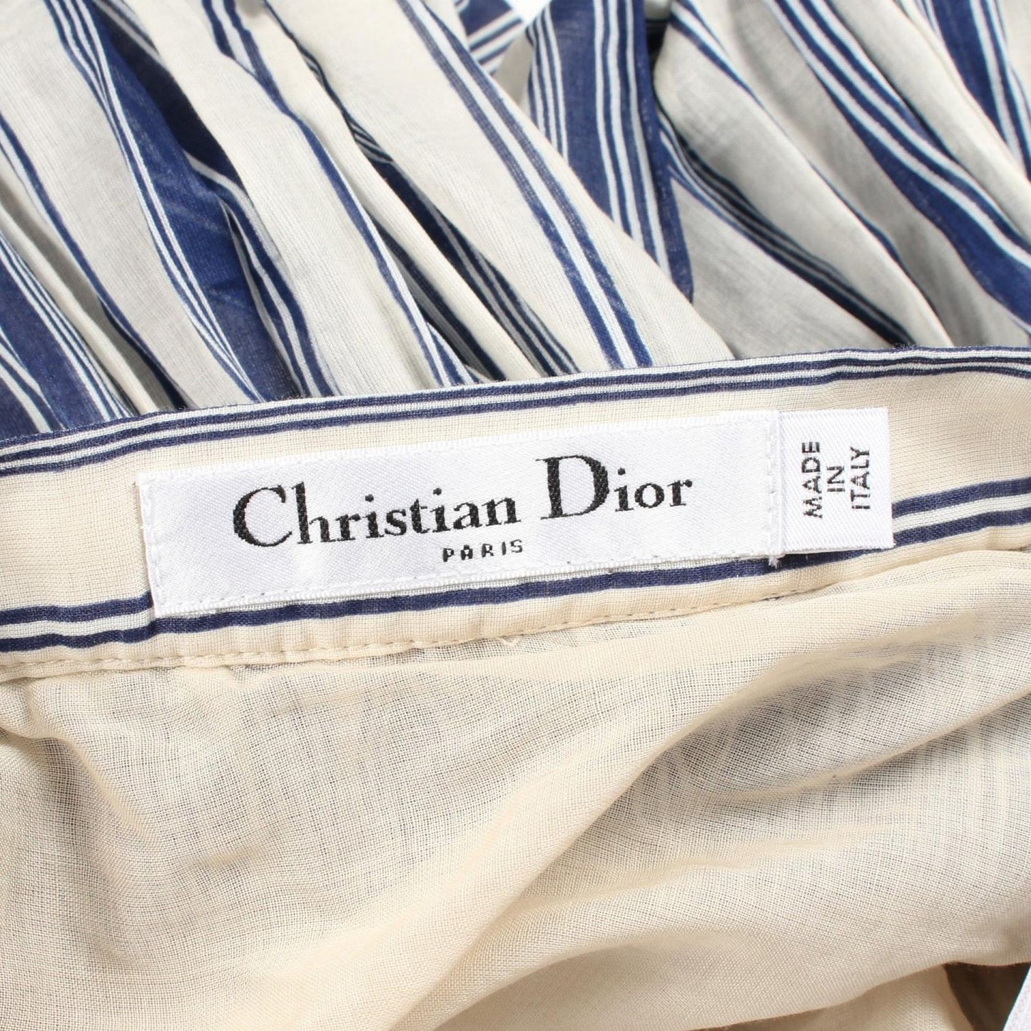 Dior Skirt Stripe Navy Cotton — view 3