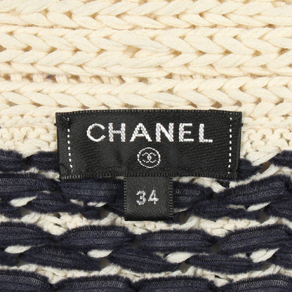 Chanel Cardigan Cable Knit Navy Cotton — view 3