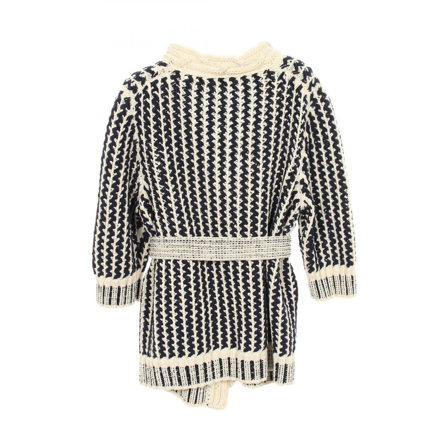 Chanel Cardigan Cable Knit Navy Cotton — view 2