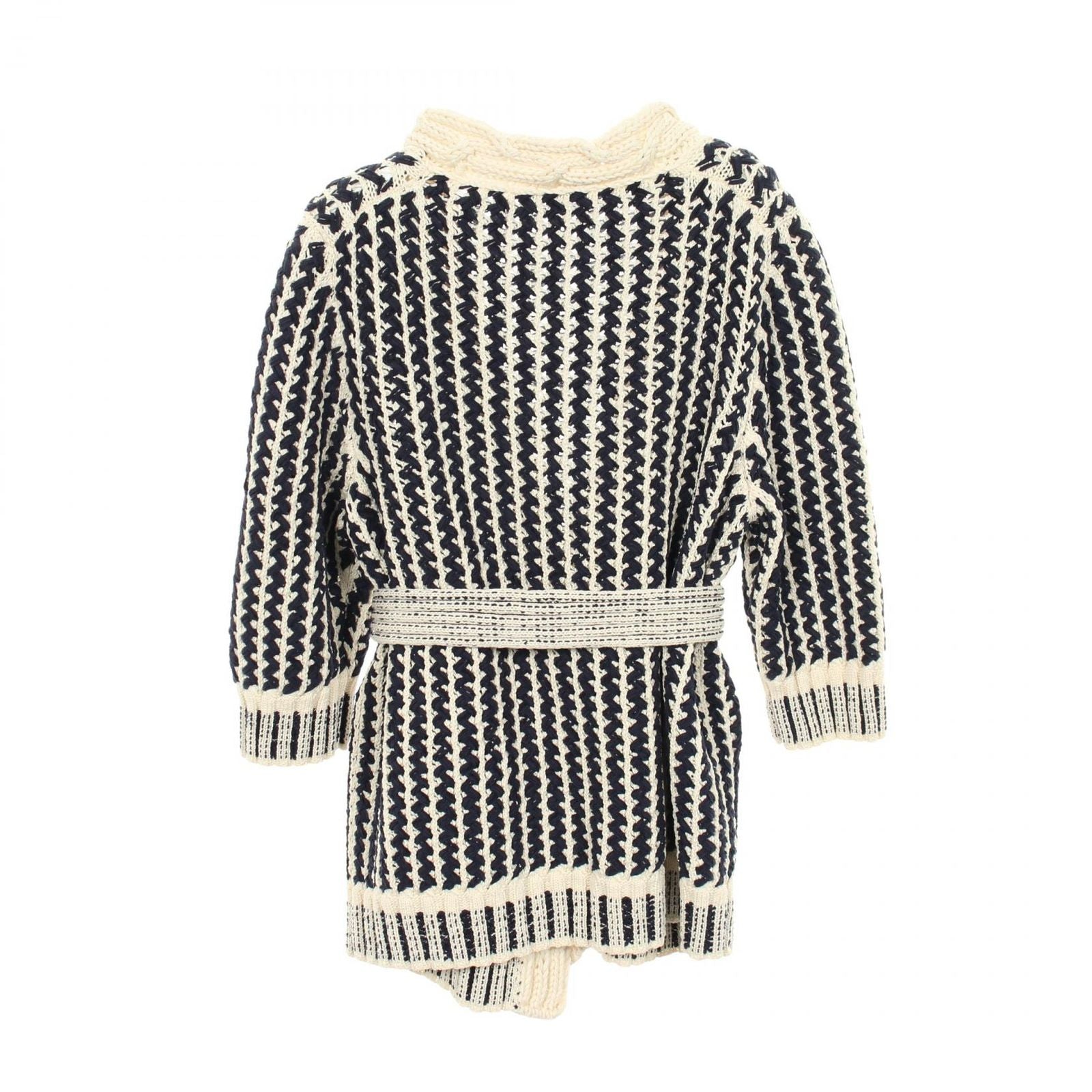 Chanel Cardigan Cable Knit Navy Cotton — view 2
