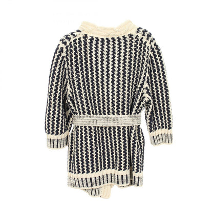 Chanel Cardigan Cable Knit Navy Cotton — view 2