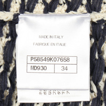 Chanel Cardigan Cable Knit Navy Cotton — view 5