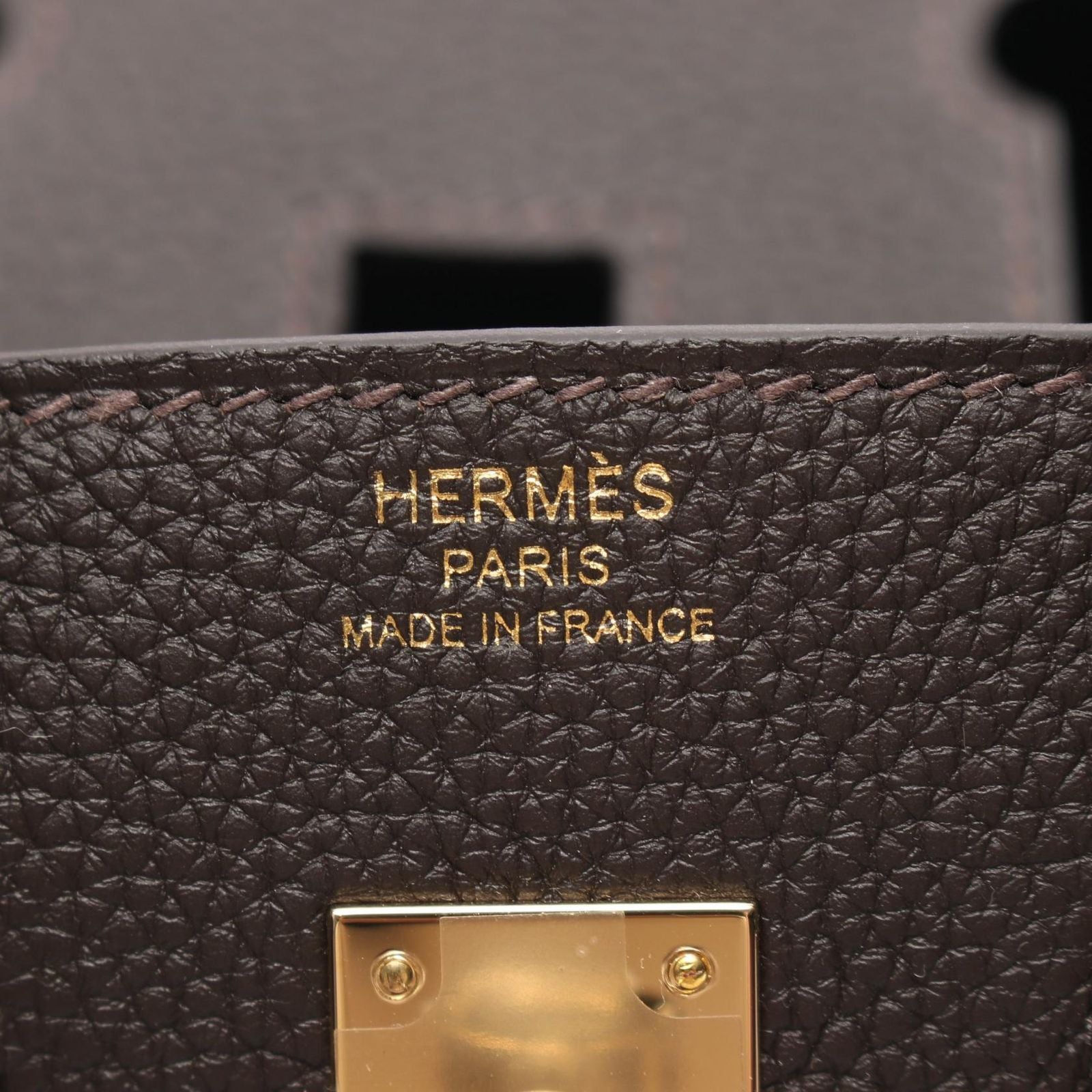 Hermes Handbag Birkin 25 Bebelin Leather — view 4