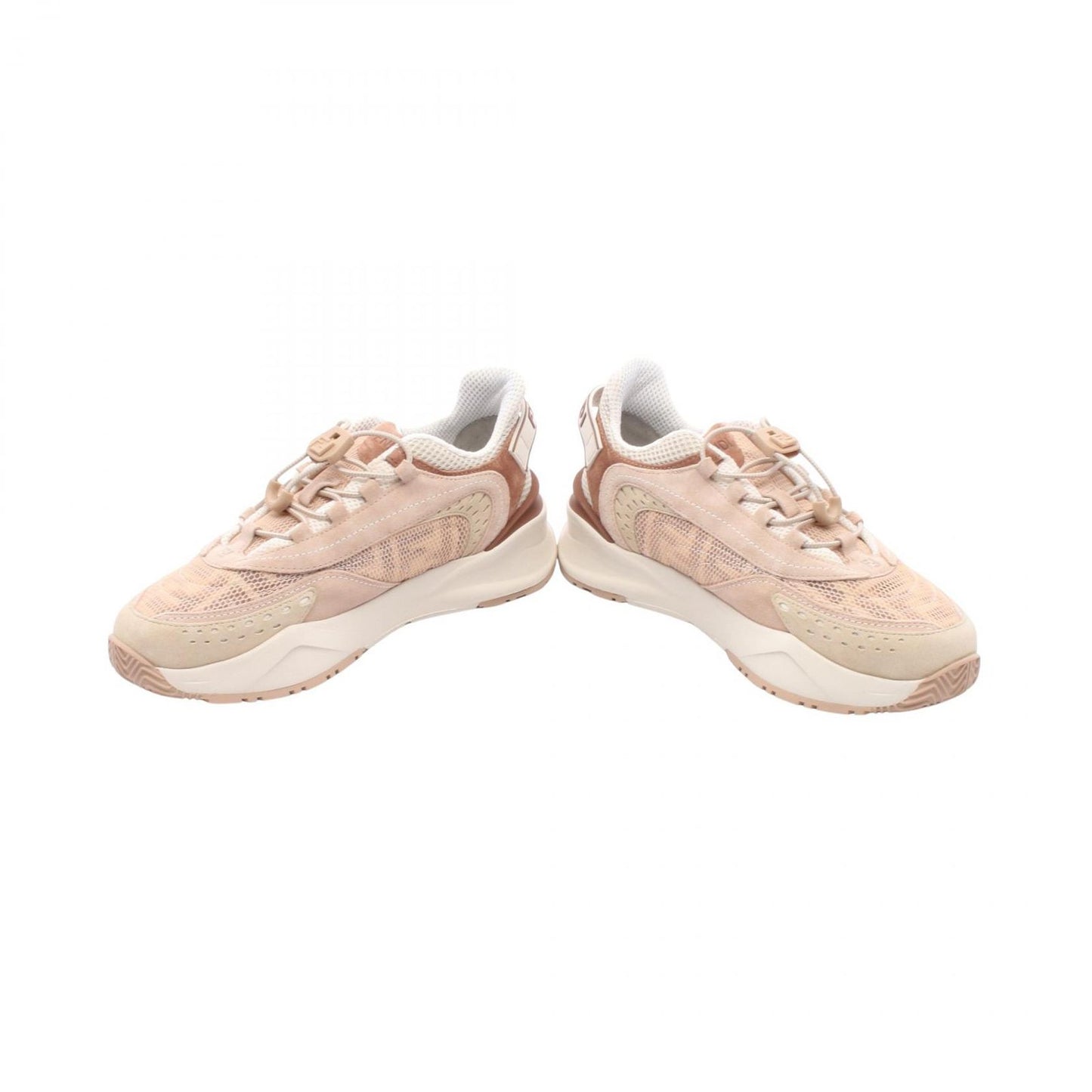 Fendi Sneakers Flow Pink Beige Suede — view 3