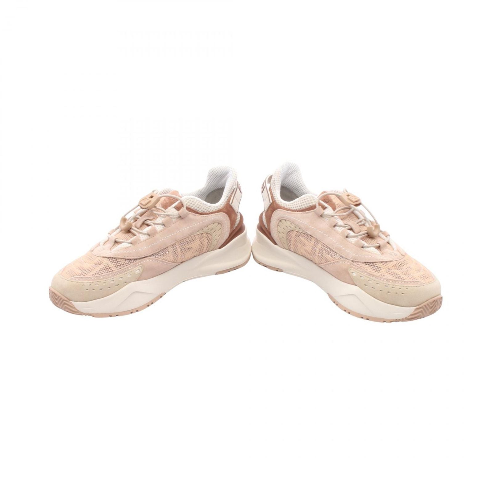 Fendi Sneakers Flow Pink Beige Suede — view 3