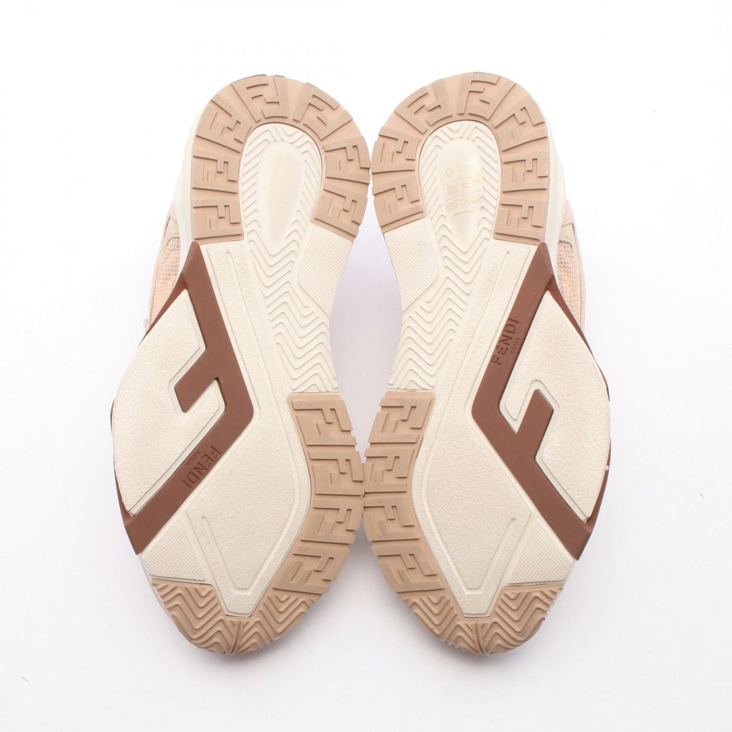 Fendi Sneakers Flow Pink Beige Suede — view 4