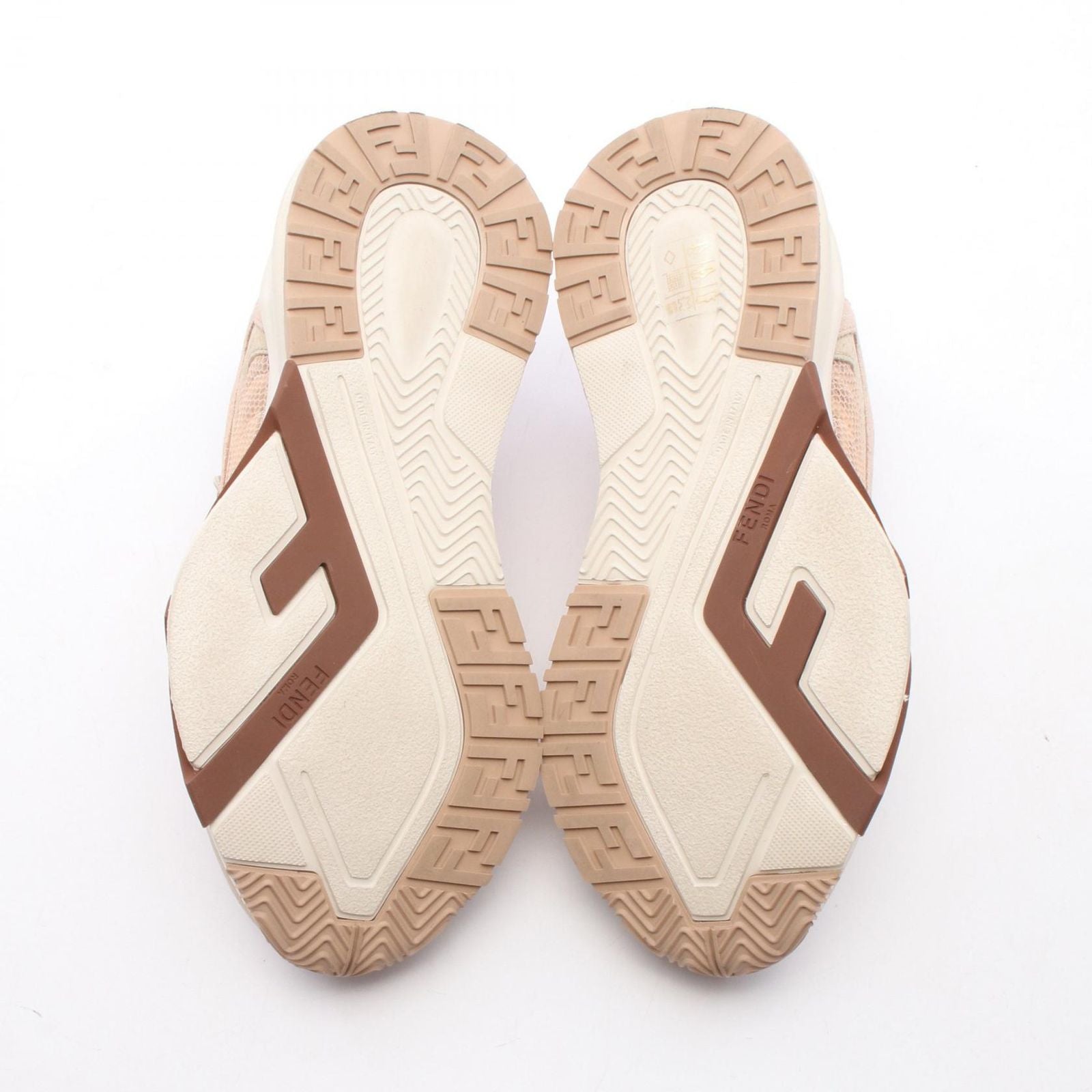 Fendi Sneakers Flow Pink Beige Suede — view 4