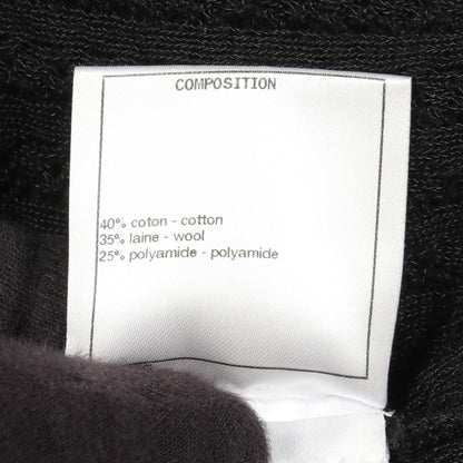 Chanel Knit Anchor Button Black Cotton Wool Sweater — view 4