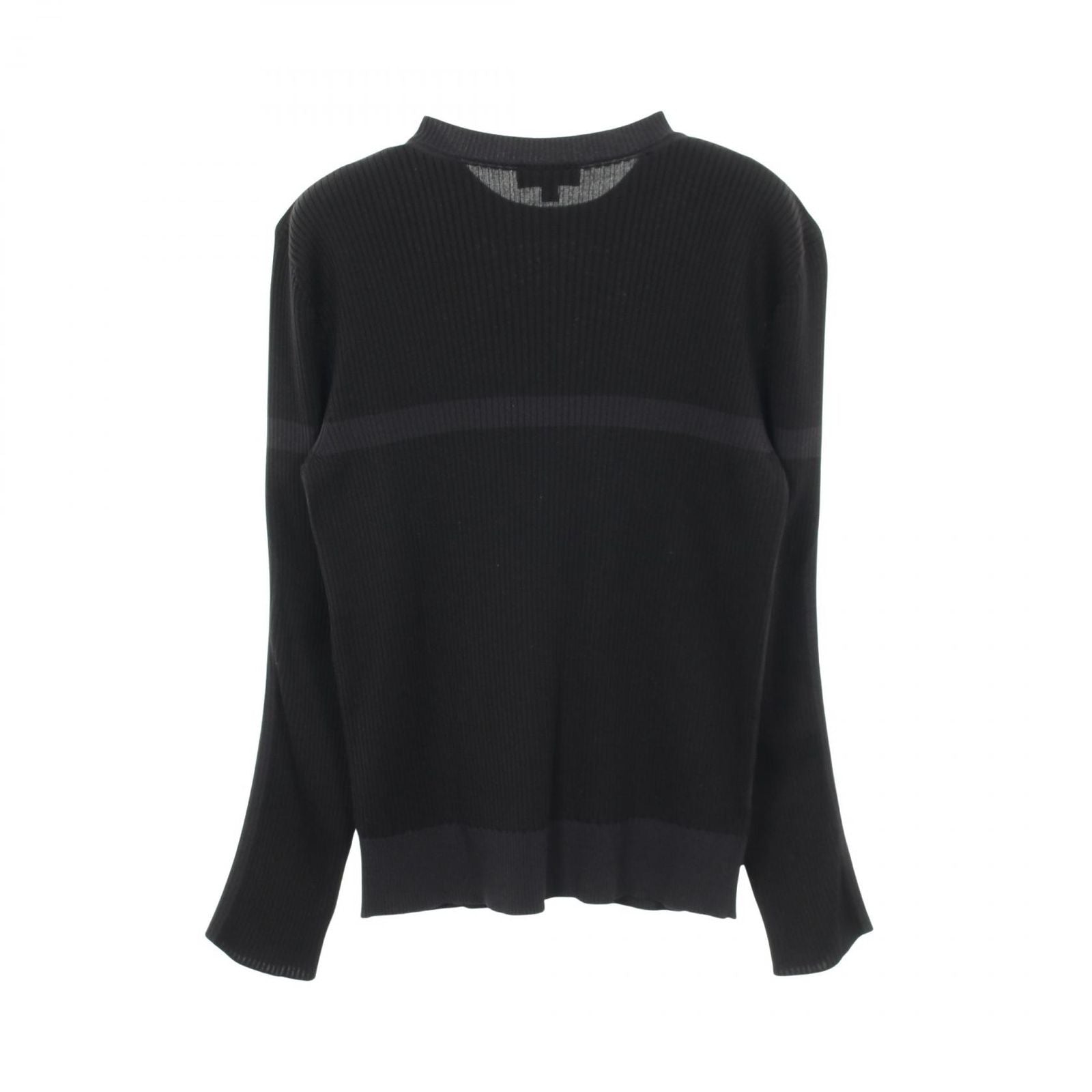 Chanel Knit CC Logo Black Silk Sweater — view 2